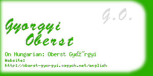 gyorgyi oberst business card